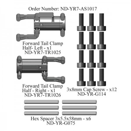 Front Tail Boom Clamp Set R7