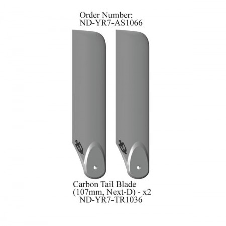 Carbon Next-D Tail Blades (107mm) R7