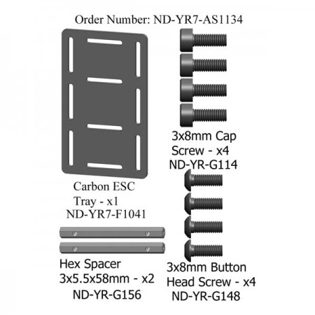 ESC/Radio Tray Set Ballistic