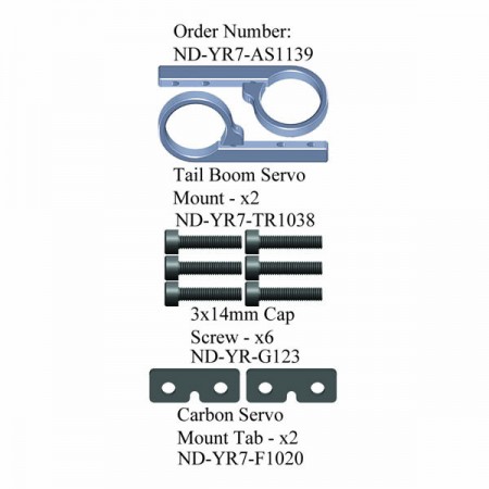 Tail Boom Servo Mount Set Ballistic