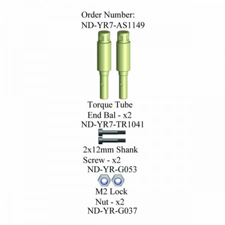 Steel Gear Torque Tube End Set Ballistic