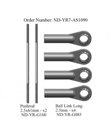Flybarless Rotor Head Pushrod Set R7