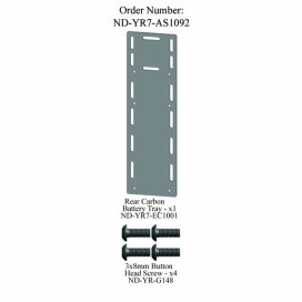 Rear Carbon Battery Tray Set R7