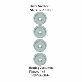 Bearing 2x6x3mm Flanged